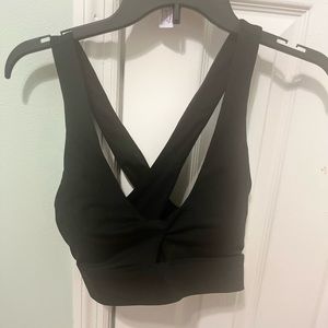 Black Fabletics Keyhole Sports Bra